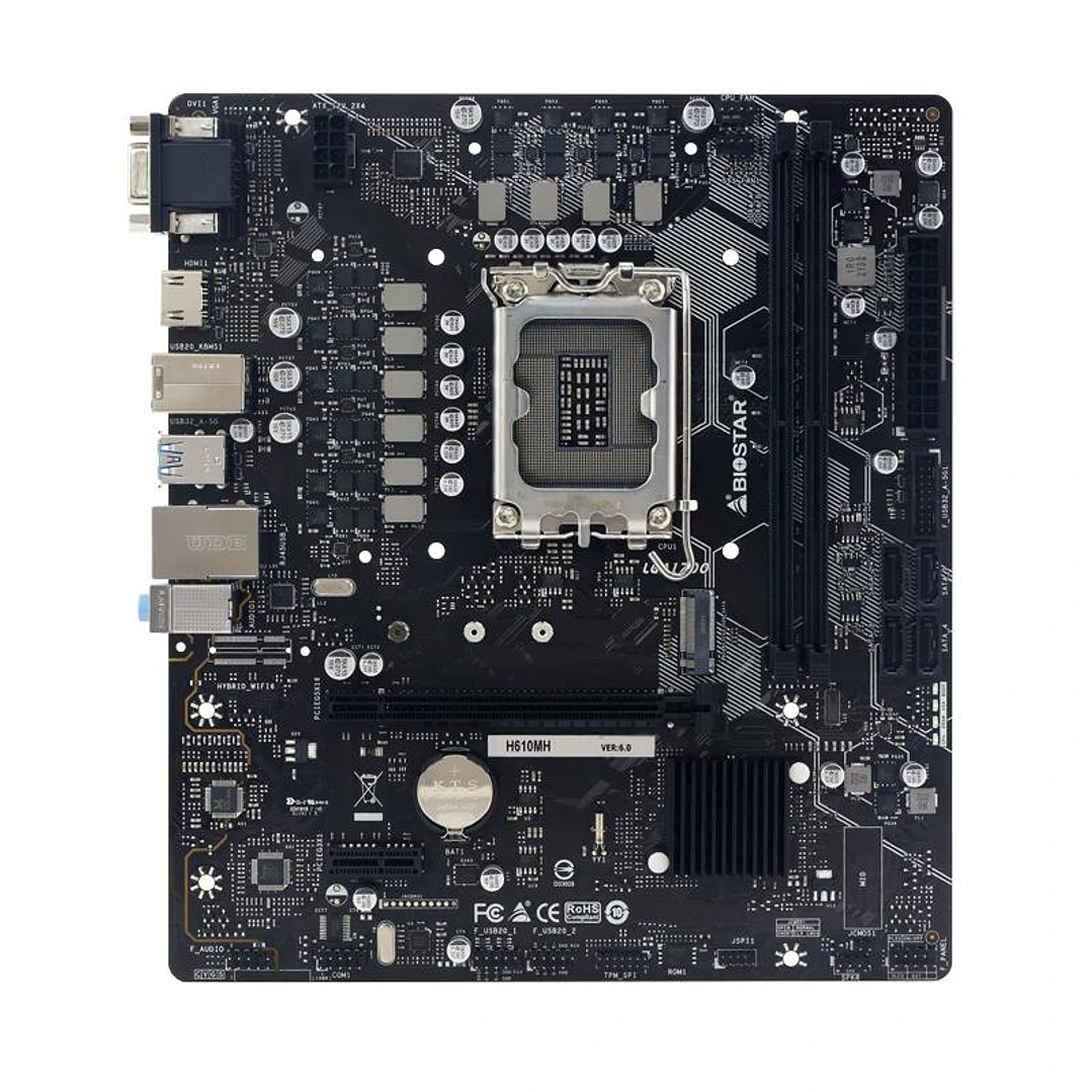 Biostar Placa Base H610MH D5 mATX LGA1700 4