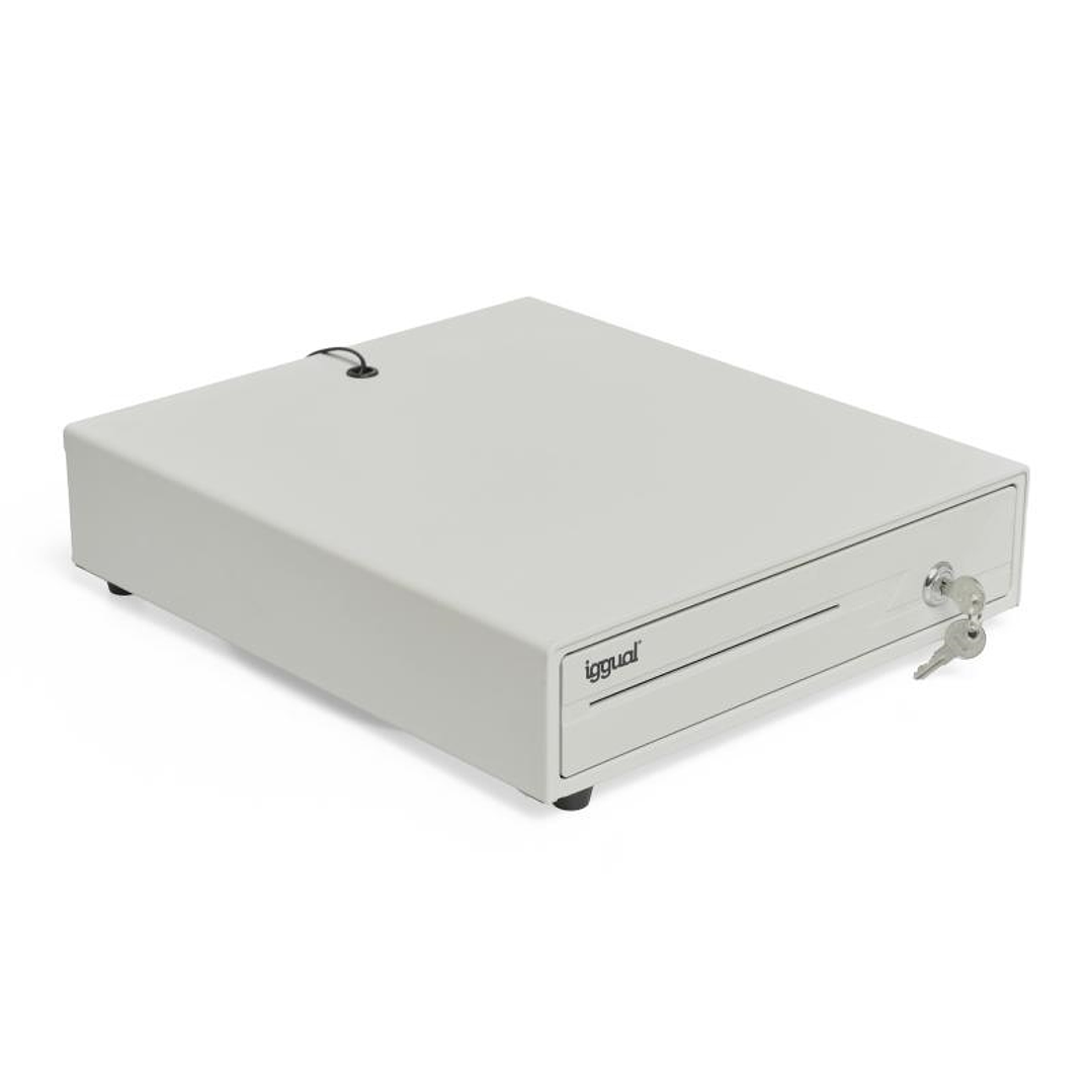 iggual Cajón portamonedas IRON-10W 38cm 4+6 blanco 1