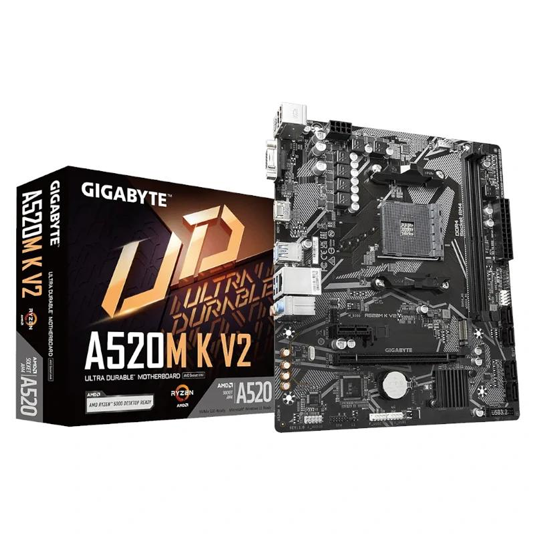 Gigabyte Placa Base A520M K V2 mATX AM4 4