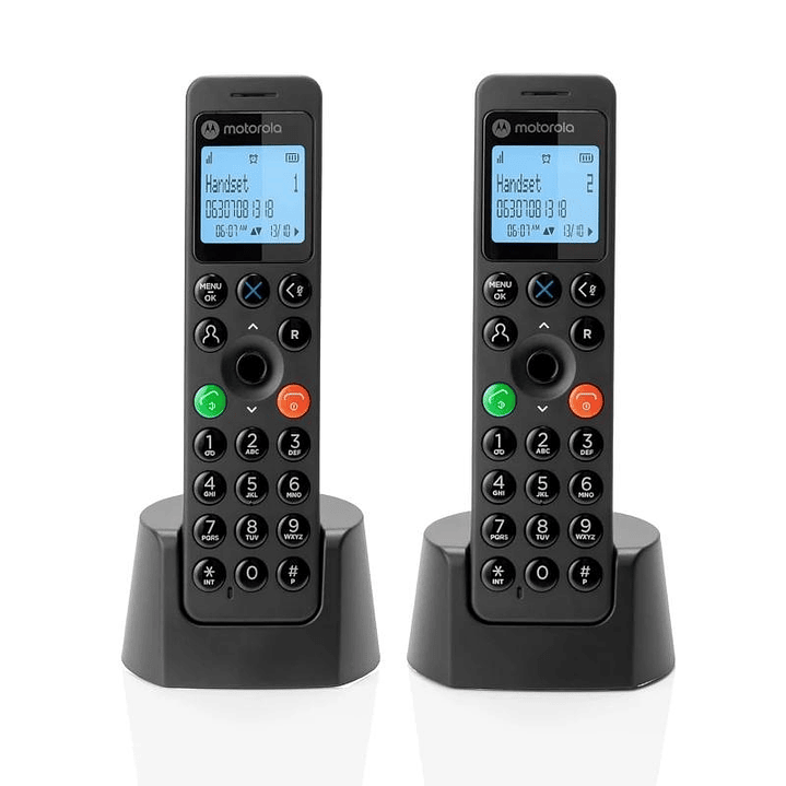 MOTOROLA DOT202 teléfono DECT DUO Negro 1