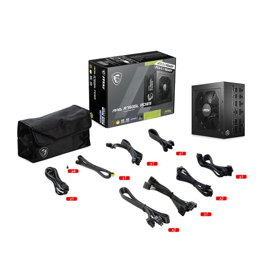 MSI Fuente Alimentación MAG A750GL PCIE5 II 750ATX 4