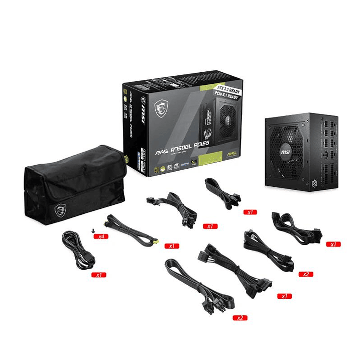 MSI Fuente Alimentación MAG A750GL PCIE5 II 750ATX 4