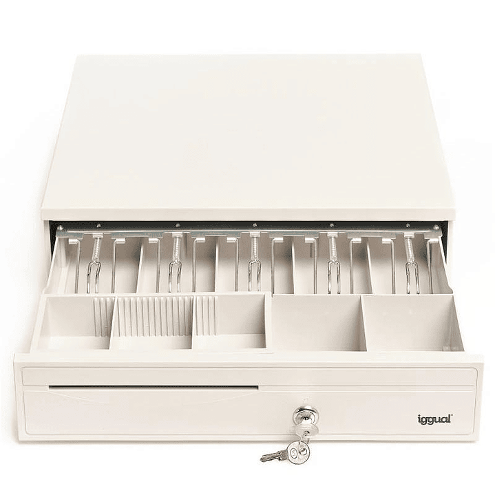 iggual Cajón portamonedas IRON-30W 42cm 5+5 blanco 4