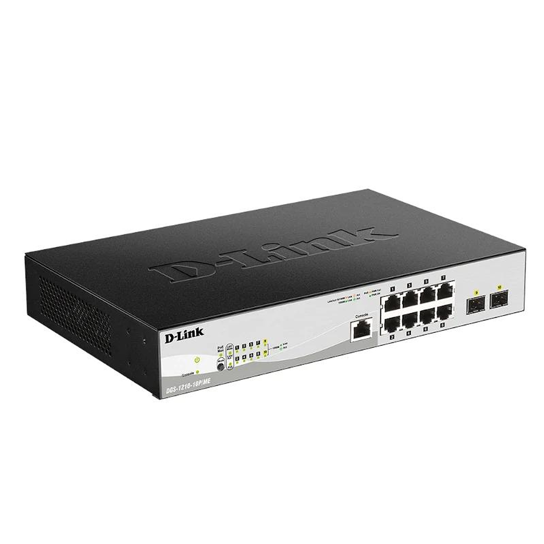 D-Link DGS-1210-10P/ME/E 10xGb PoE+ Switch 2xC 2