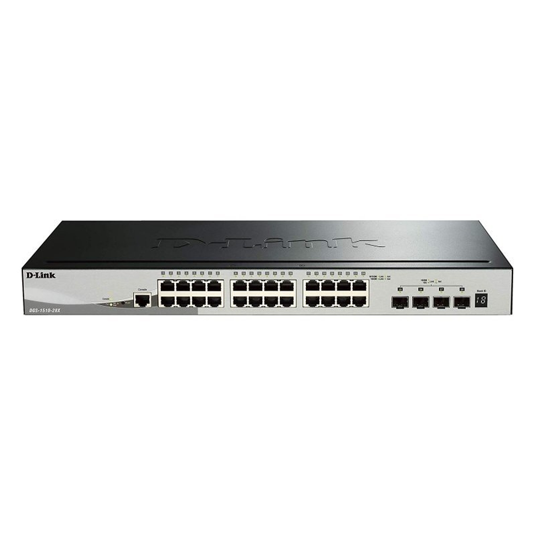 D-Link DGS-1510-28X/E Switch L2 24xGB 4x10Gb SFP+ 1