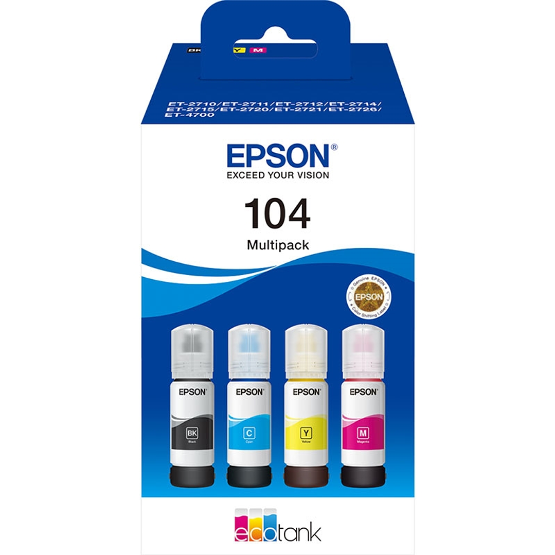 Epson Botellas Multipack Ecotank 104 4 Colores 1