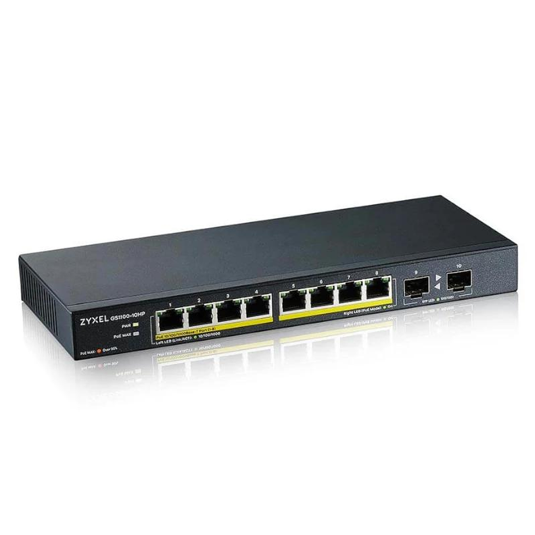 Zyxel GS1100-10HP v2 Switch 8xGbE 120 Watt PoE 3
