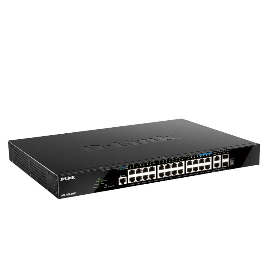 D-Link DGS-1520-28MP/E Switch 20xGbE PoE 2x10 SFP+ 2