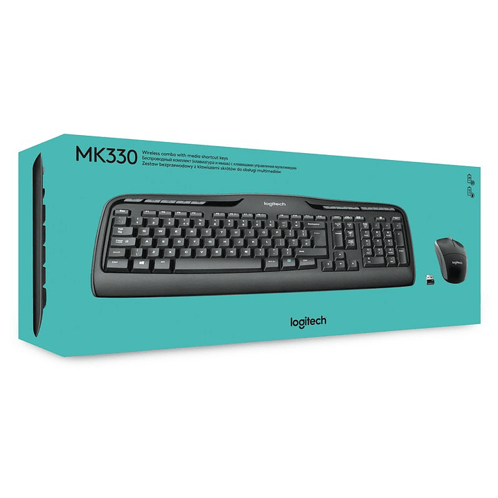Logitech Teclado+ Ratón MK330 USB Negro 2