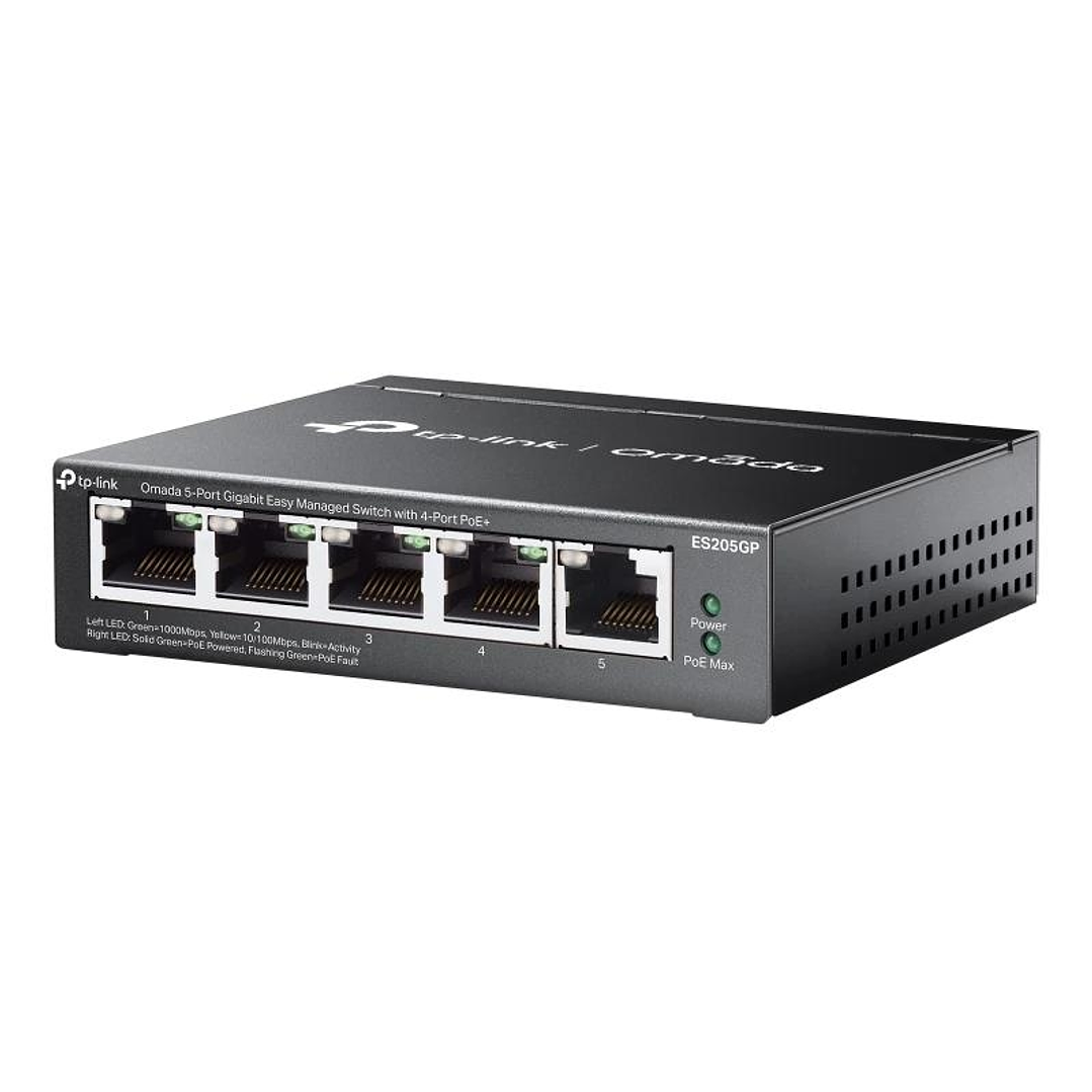 TP-Link ES205GP Switch 4xGb PoE+ 1xGb 65W Desktop 1