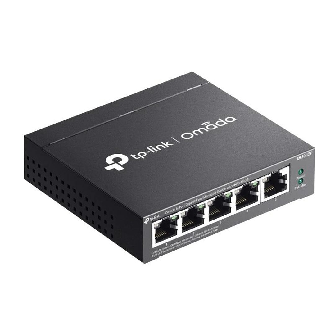 TP-Link ES205GP Switch 4xGb PoE+ 1xGb 65W Desktop 3