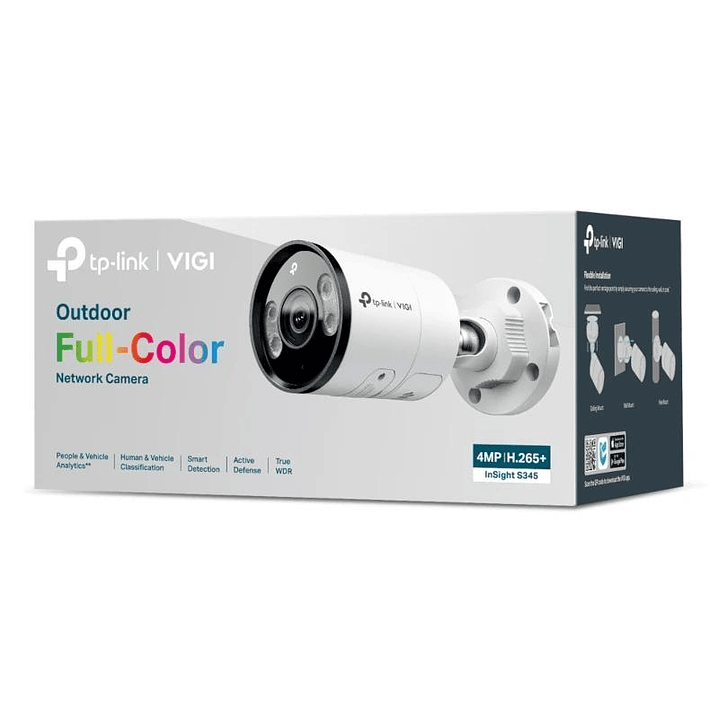 VIGI S345(6mm) Cámara NW Bullet 4MP Out Full-Color 4