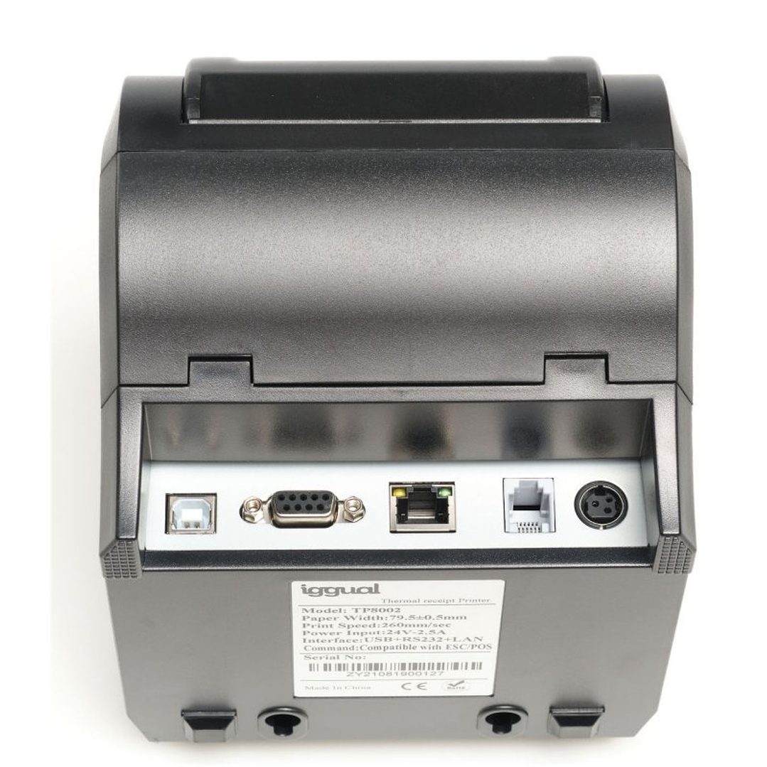 iggual Impresora Térmica TP8002 USB+RS232+Ethernet 4
