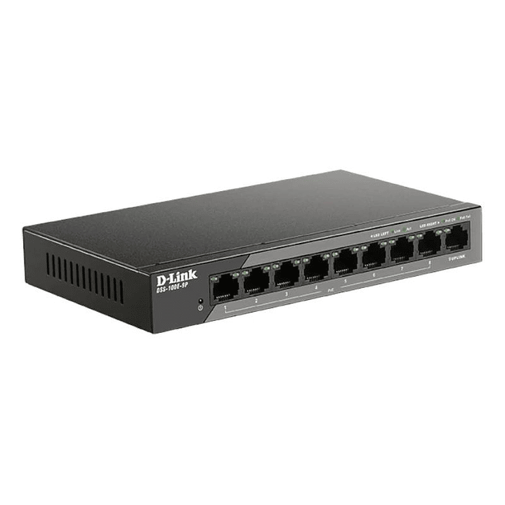 D-Link DSS-100E-9P Switch 9x10/100 LR PoE Surveill 2