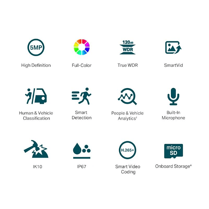 VIGI Cámara IP Domo C250 5MP Plástico Full-Color 4 2