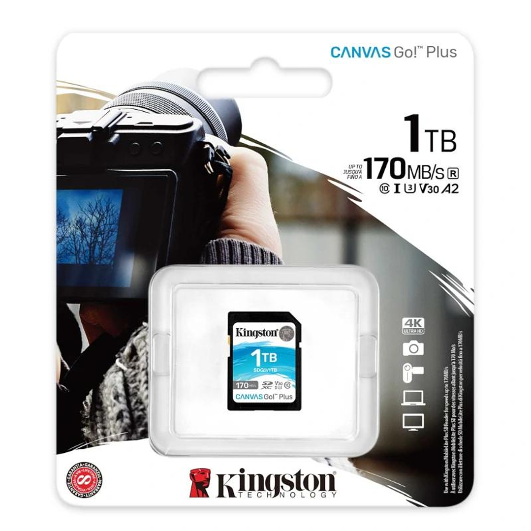 Kingston Canvas Go! Plus SD 1TB class 10 U3 V30 3