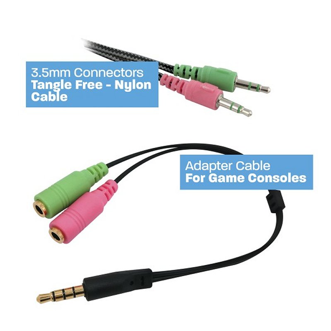 EWENT PL3320 Gaming Headset with Mic for PC and Co 4