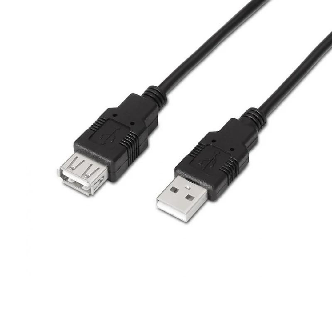 Aisens Cable USB 2.0 Tipo A/M-A/H negro 1.8m 1