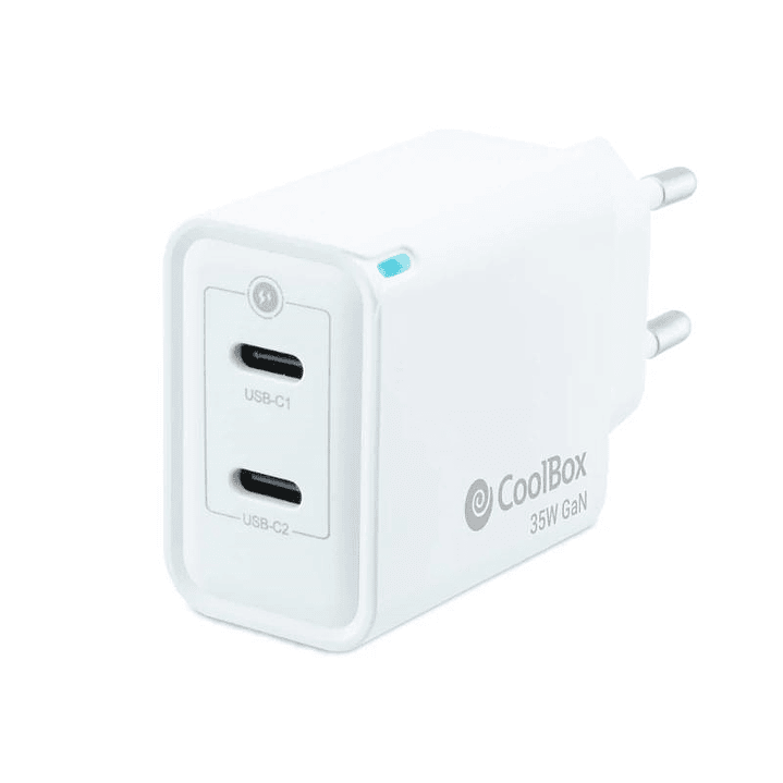 Coolbox Cargador Gan 35W USB-C/USB-C PARED 1