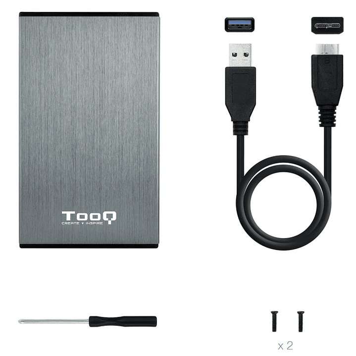 Tooq TQE-2527G Caja HDD 2.5