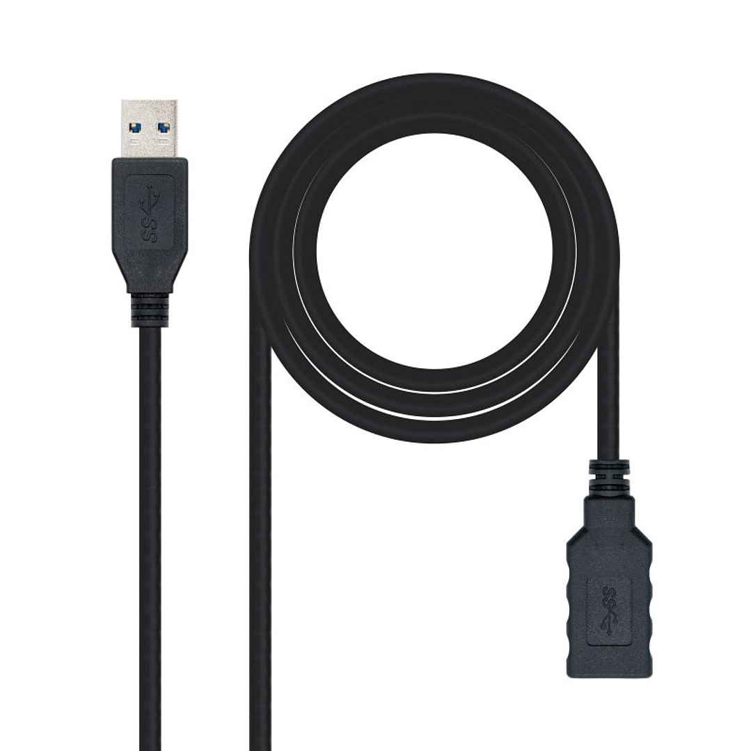 Nanocable Cable USB 3.0 Tipo A/M-A/H Negro 3.0 m 1