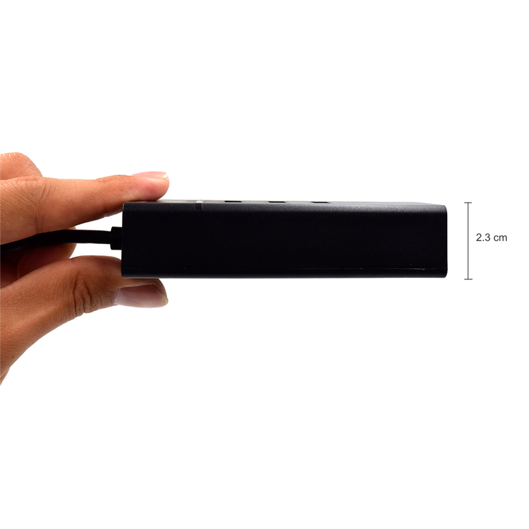 EWENT EW1141 Hub Tipo-C 3Pts.USB 3.1+1pto. GIGABIT 4