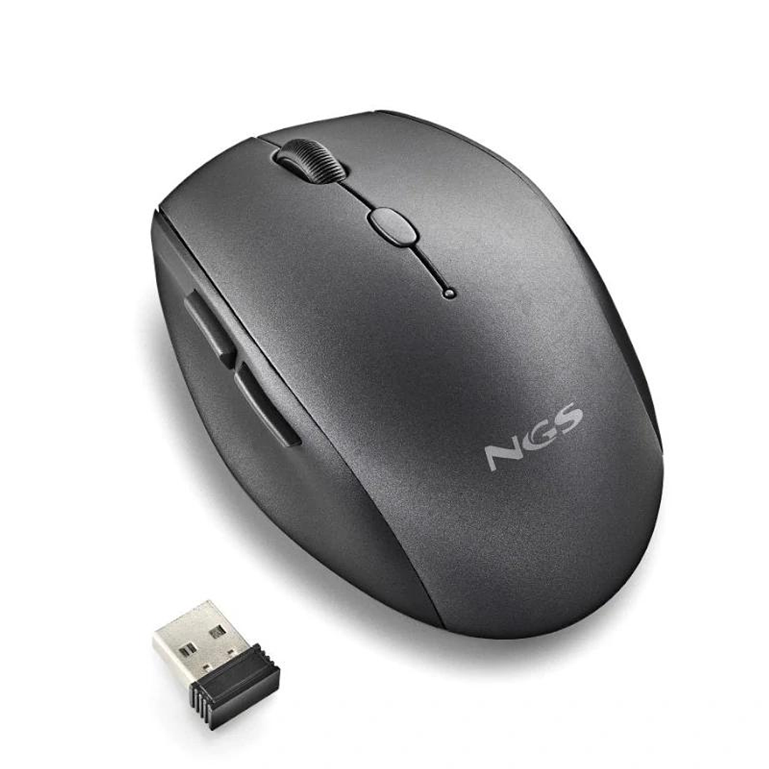 NGS RATON INALAMBRICO CON TECLAS SILENCIOSAS NEGRO 3