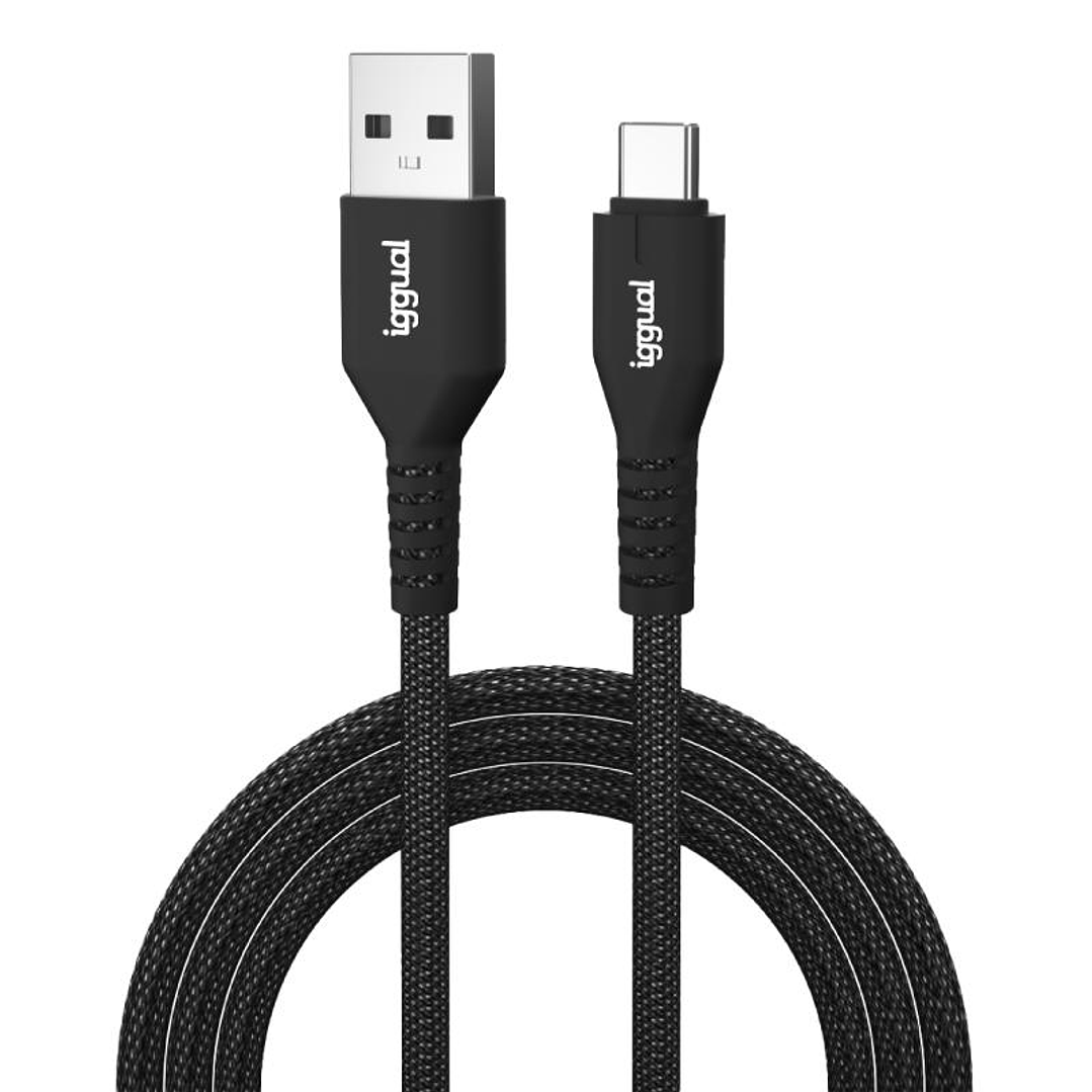 iggual Cable USB-A a tipo C 3A 180 cm trenzado 1