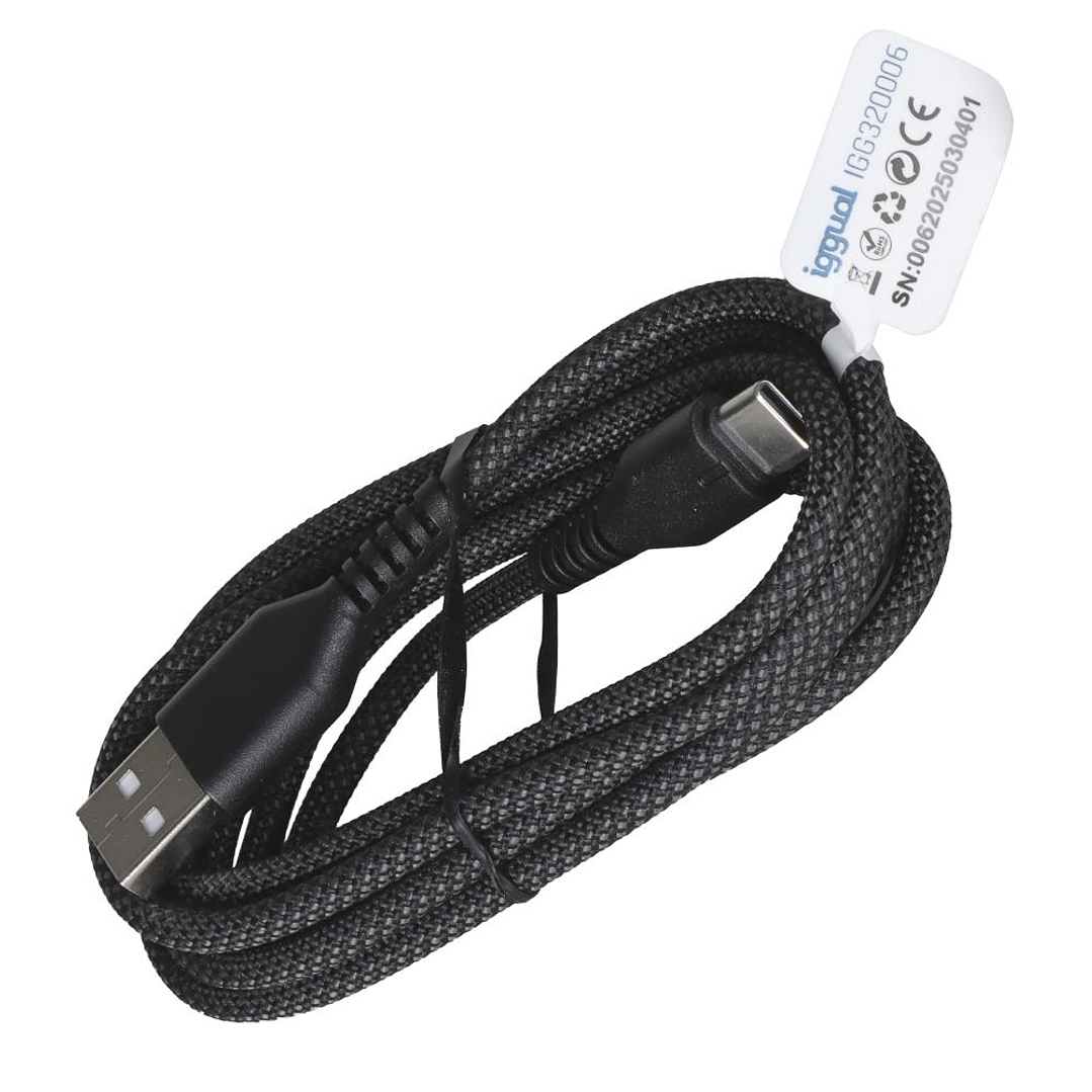 iggual Cable USB-A a tipo C 3A 180 cm trenzado 3