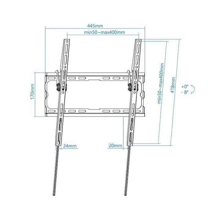 Tooq Soporte pared LP1071T-B incl pantallas 32-70