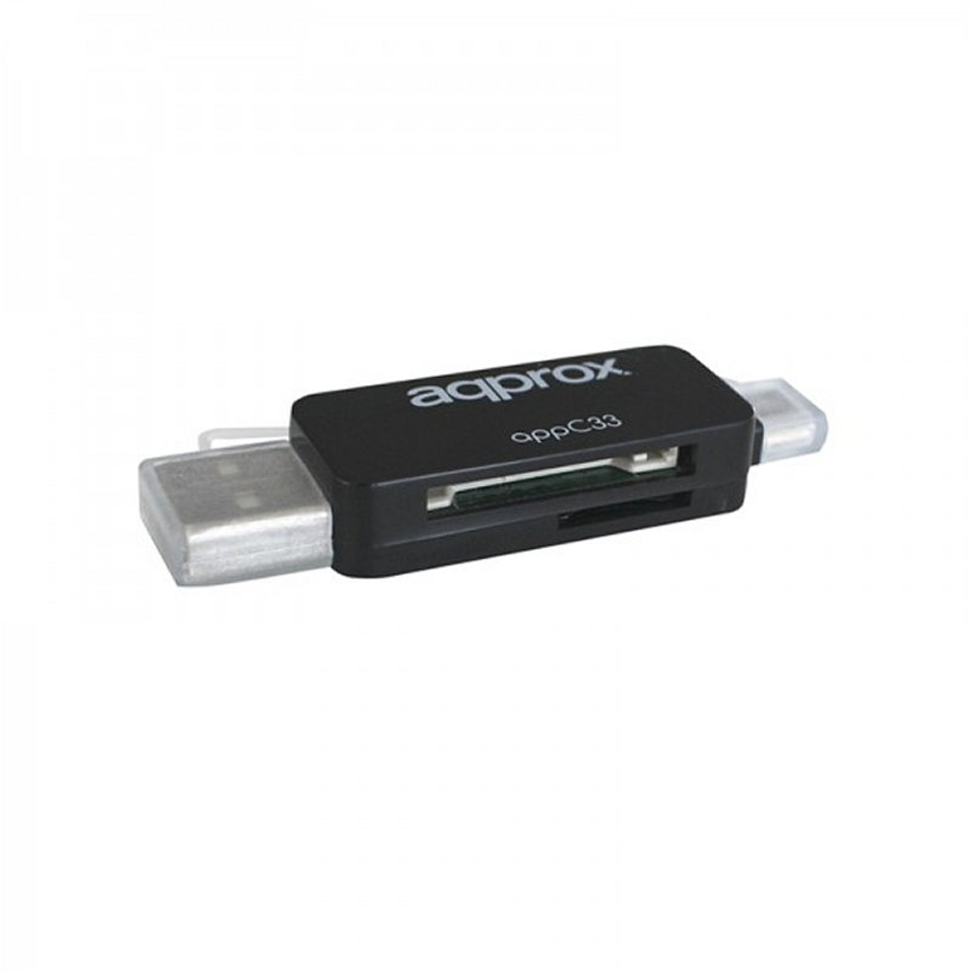 approx APPC33 Adaptador microSD/SD/MMC a USB/micro 2