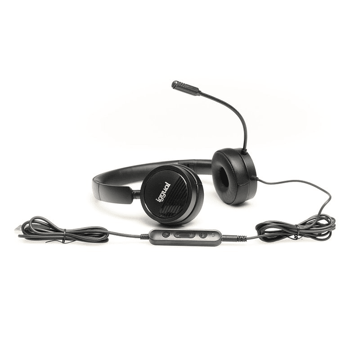 iggual Auriculares con micro Dual Tech USB/3,5 mm 2