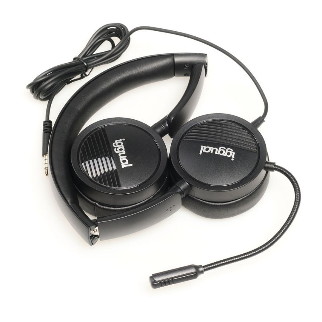 iggual Auriculares con micro Dual Tech USB/3,5 mm 3
