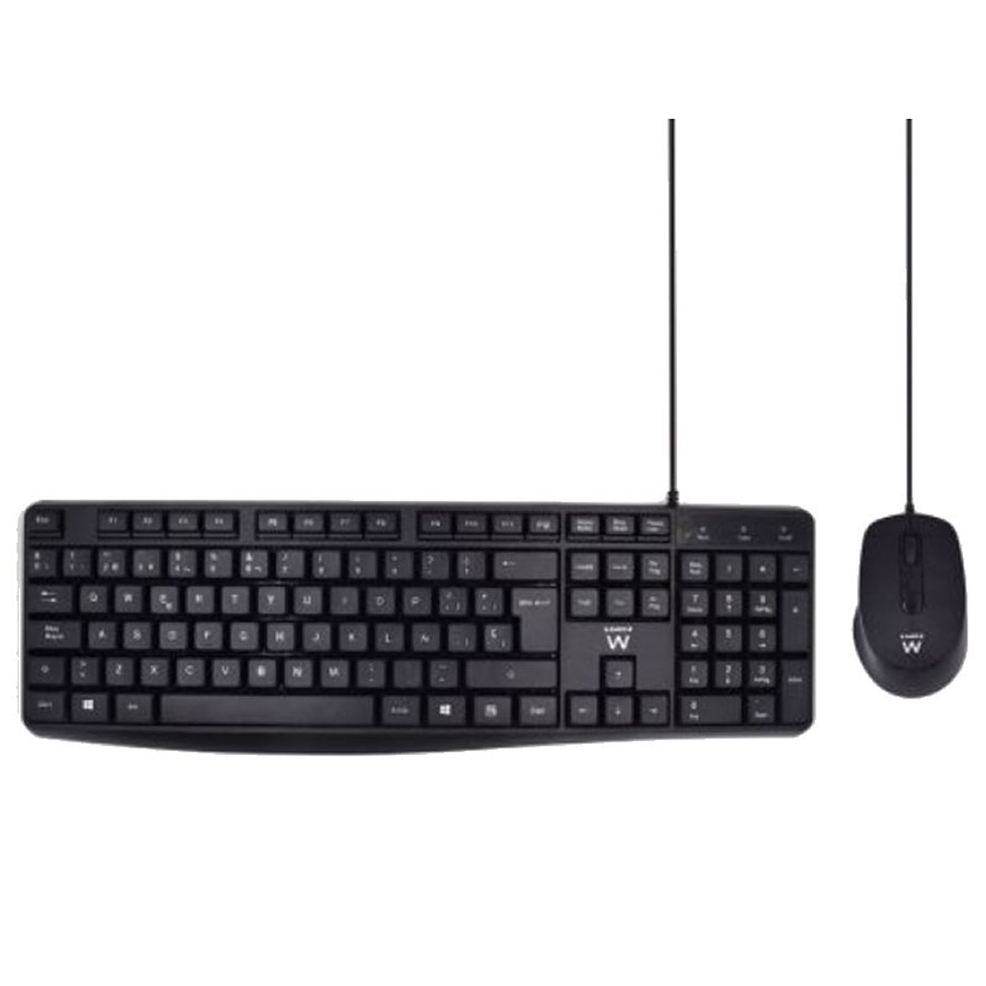 Ewent EW3006 kit teclado+ raton escrit. silenciosa 1