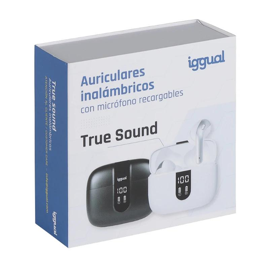 iggual Auriculares inalámbricos TWS Bluetooth negr 4