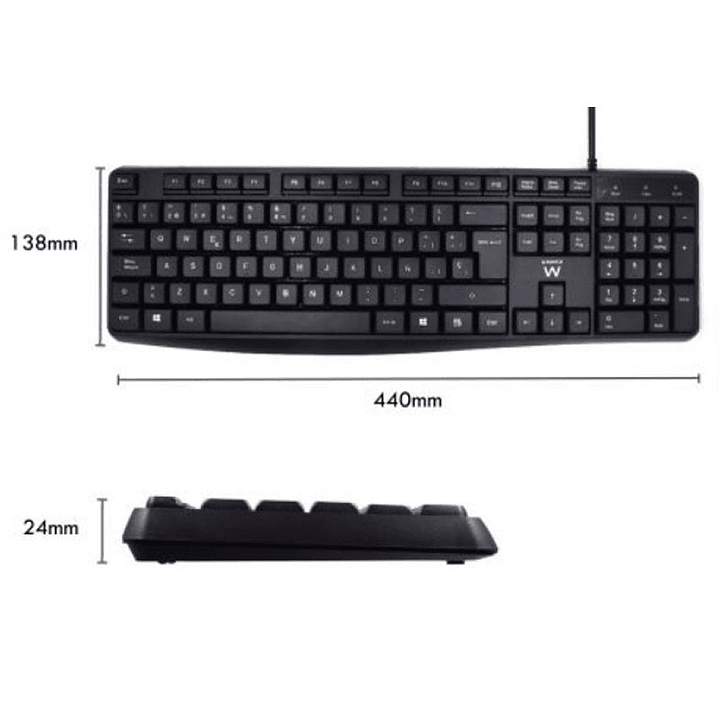 Ewent EW3006 kit teclado+ raton escrit. silenciosa 4