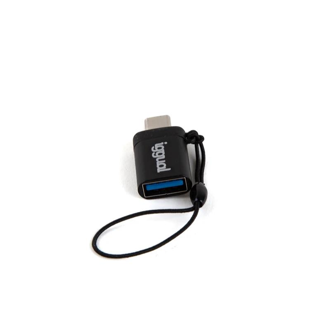 iggual Adaptador USB OTG tipo C a USB-A 3.1 negro 3