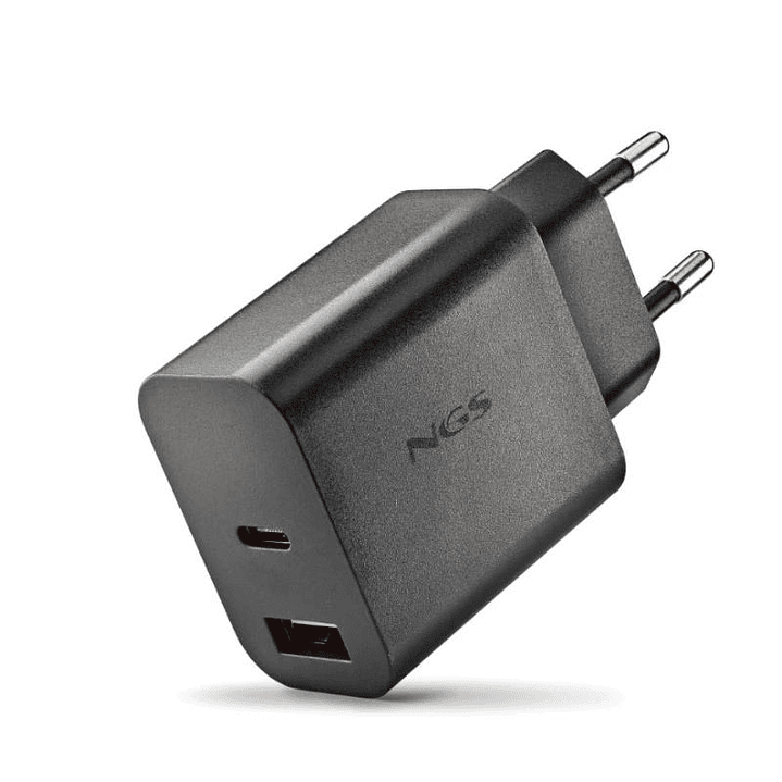 NGS CARGADOR GAN ULTRARAPIDO 30W USB-C+ USB-A 1