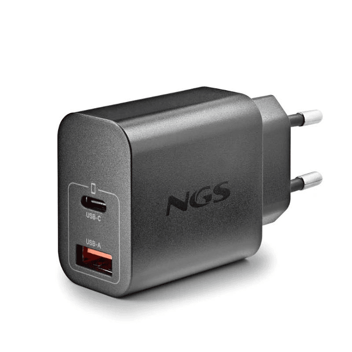 NGS CARGADOR GAN ULTRARAPIDO 30W USB-C+ USB-A 2