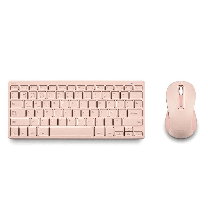 NGS KIT TECLADO Y RATON MULTIFUNCION RECARG ROSA 3