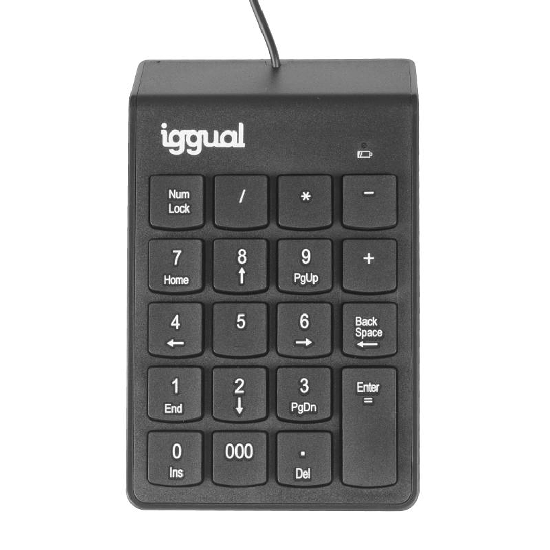 iggual Teclado numérico USB CK-NUM-19T negro 1