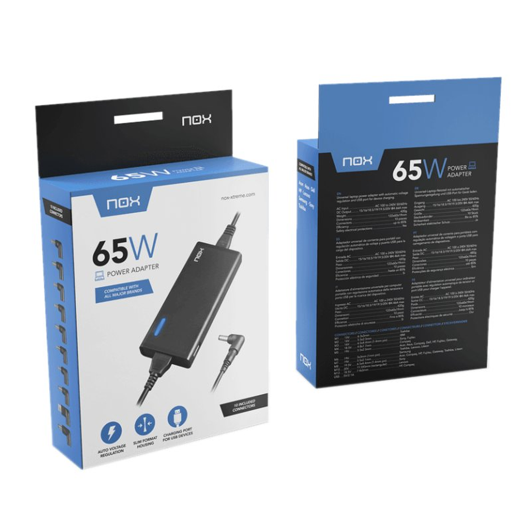 Nox Cargador para portátil 65W USB 4