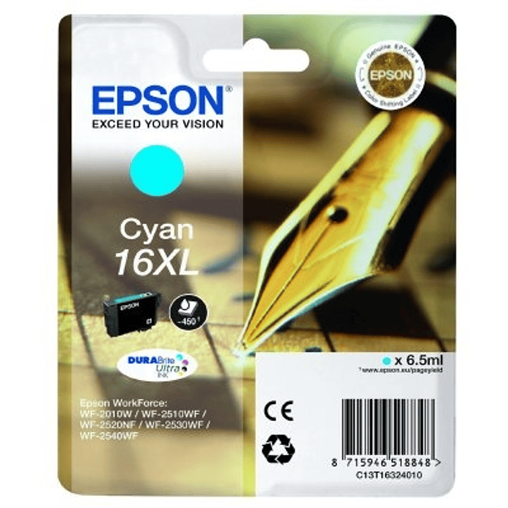 Epson Cartucho T1632XL Cyan 1