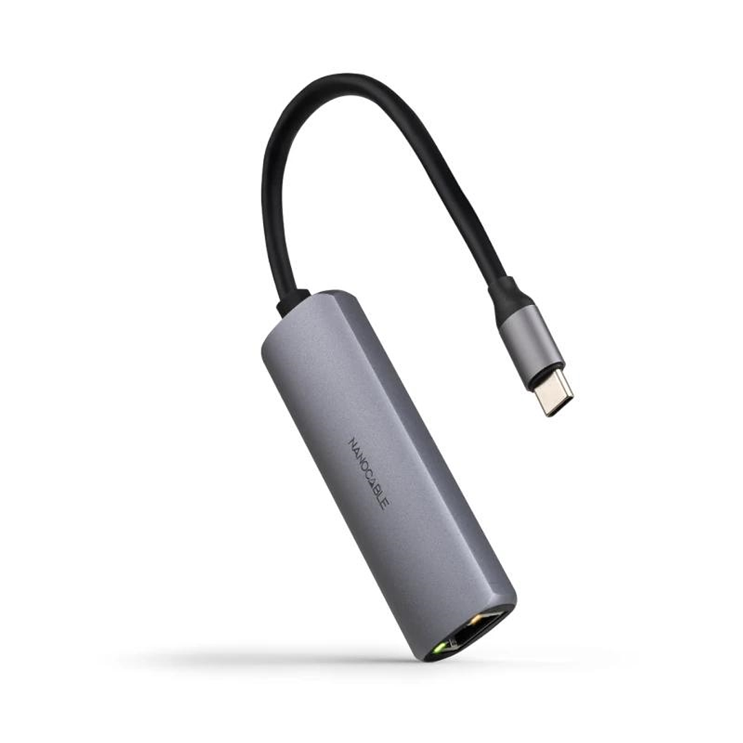Nanocable Conversor USB-C Ethernet carga PD 1