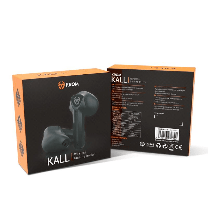 KROM KALL Auricular IN-EAR Gaming Wireless 4