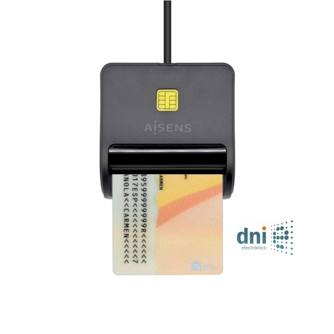 Aisens Lector Tarjetas Inteligente DNI Negro 2