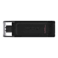 Kingston DataTraveler DT70 128GB USB C 3.2  Negro - thumbnail 1