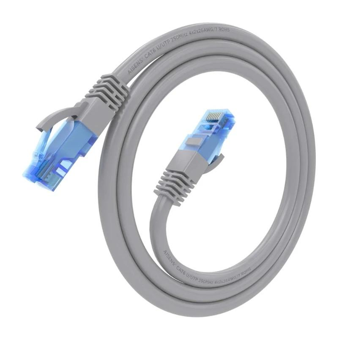 Aisens Cable RJ45 CAT.6 UTP AWG26 CCA Gris 1.0M 2