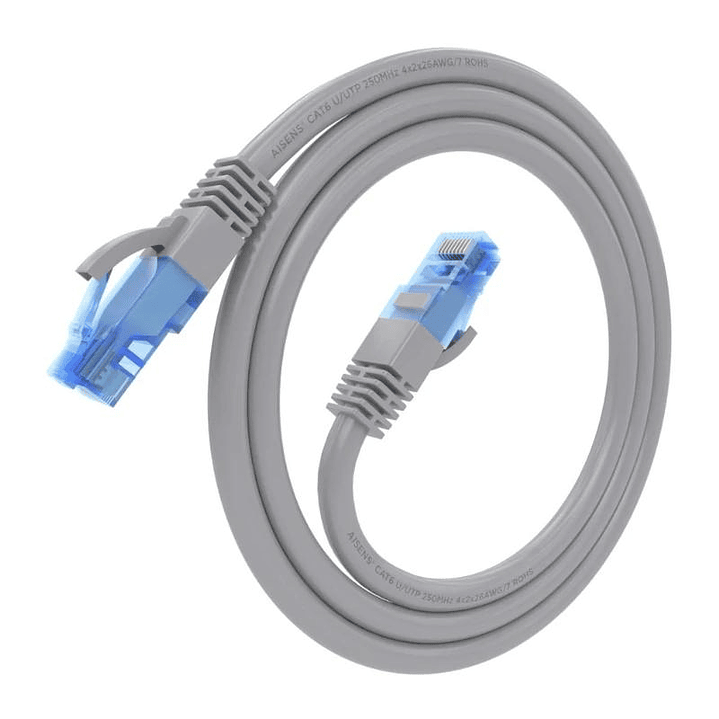 Aisens Cable RJ45 CAT.6 UTP AWG26 CCA Gris 1.0M 2