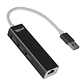 iggual Hub USB-A 3 puertos USB 3.0 + RJ45 Gigabit - Miniatura 1